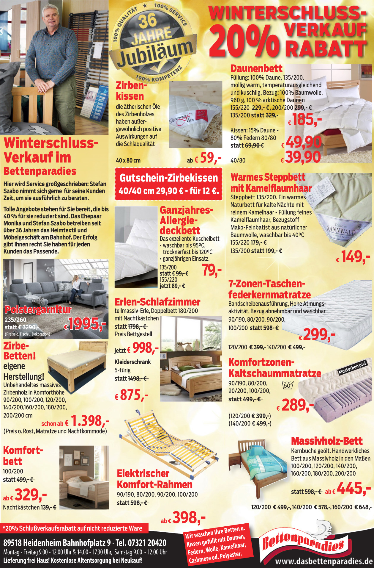 Bettenparadies-anzeige