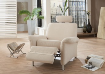 TV-Sessel Juwel beige aufgeklapt