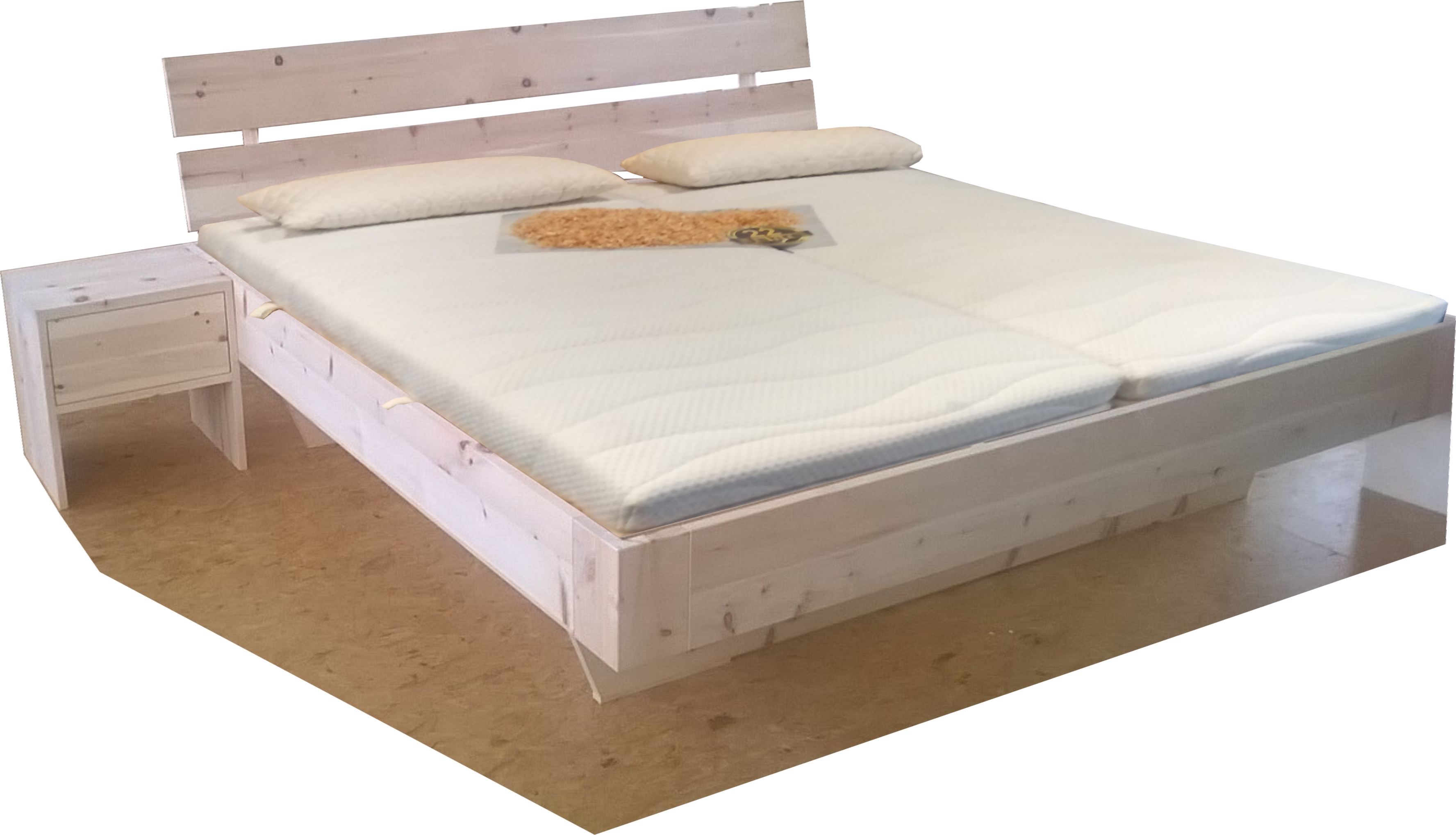 Schwebebett aus Zirbenmassivholz