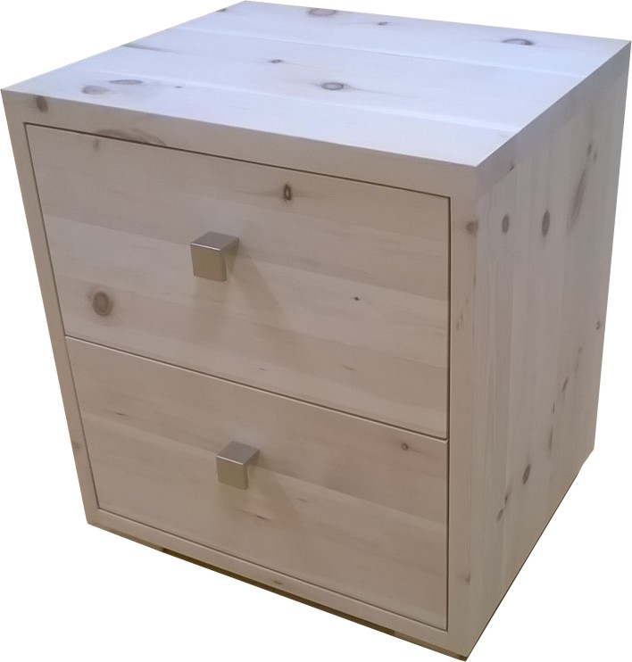 zirben nachttisch mit Schubladen